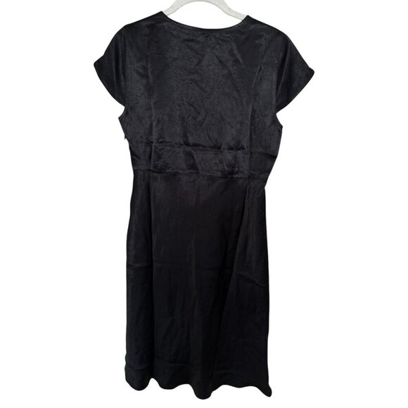 J Crew Short Sleeve Slip Dress in Textured Satin - Picture 5 of 6